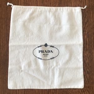 Prada Dust Bag. Soft white flannel. 14"x12 1/4"